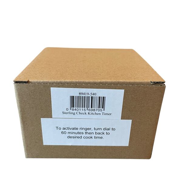 Brand New Mackenzie-Childs Sterling Check Kitchen Timer - Picture 10 of 10